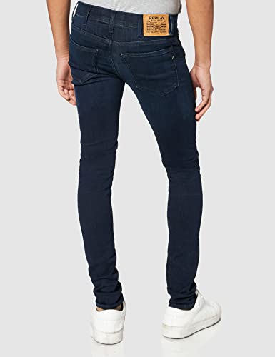 REPLAY Jondrill Powerstretch Denim Jeans para Hombre, Azul (007 Dark Blue), 32W / 30L