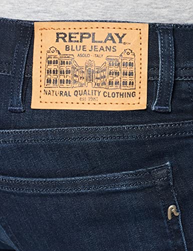 REPLAY Jondrill Powerstretch Denim Jeans para Hombre, Azul (007 Dark Blue), 32W / 30L