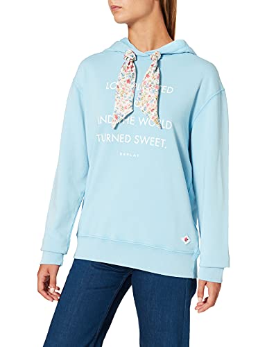 REPLAY W3554 Sudadera con Capucha, 578 Sky Azure, M para Mujer