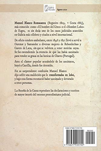 Reseña de la causa contra Manuel Blanco Romasanta, el Hombre Lobo. R.F., Madrid, 1859. Edición en blano y negro: 6 (Scrinium Mira Librorum)