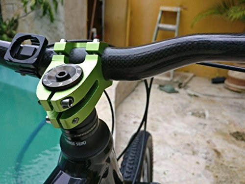 Réveil 31,8 × 45 mm Potence de vélo de montagne Guidon de vélo Potence pour BMX VTT Vélo de route (en alliage d'aluminium, Vert)