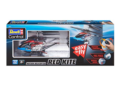 Revell Control 23834 RC helicóptero Motion Heli Red Kite, brigamo 068 – Helicopter, Rojo/Azul, Longitud: Aprox. 25 cm