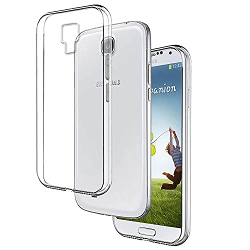 REY Funda Carcasa Gel Transparente para Samsung Galaxy S4, Ultra Fina 0,33mm, Silicona TPU de Alta Resistencia y Flexibilidad