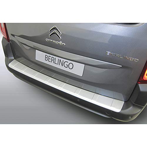 RGM RBP6311R ABS - Protector de Parachoques Trasero para Citroën Berlingo Multispace y Peugeot Rifter y Opel Combo Tour (MPV) 2018, Color Plateado