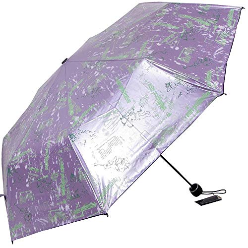 RH-HPC Impermeable a Prueba de Agua Paraguas de Hueso con Corte UV 8 Medidas de Lluvia y Lluvia Uso Combinado Paraguas Orbital Damas de Moda Paraguas Plegable Paraguas (Color : Gold, Size : Free)