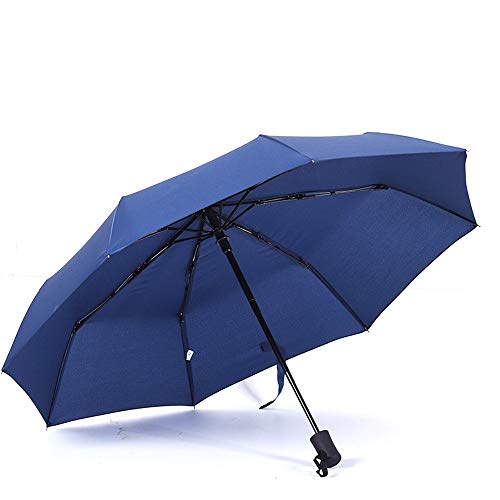 RH-HPC Impermeable a Prueba de Agua Viajes Paraguas Lluvia Paraguas Negocio A Prueba de Viento Auto Abrir Cerrar Diseño de Paraguas Moda a Prueba de Viento Paraguas (Color : Navy, Size : One Size)