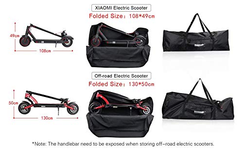 Rhinowalk Bolsa para Scooter Plegable,Portable Oxford Paño Scooter Bolsa Eléctrica Skateboard Bolsa de Transporte Compatible with Xiaomi Mijia M365 (Negro)