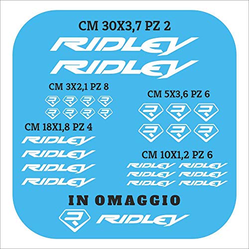Ridley - Juego de adhesivos precortados individualmente, compatibles con kit de adhesivos personalizados de color