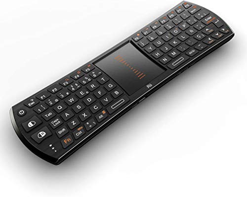 Rii Mini i24T (layout Español) Teclado inalámbrico con ratón touchpad para Smart TV, Mini PC Android, PlayStation, Xbox, HTPC, PC,Raspberry Pi A B B+ ,Kodi