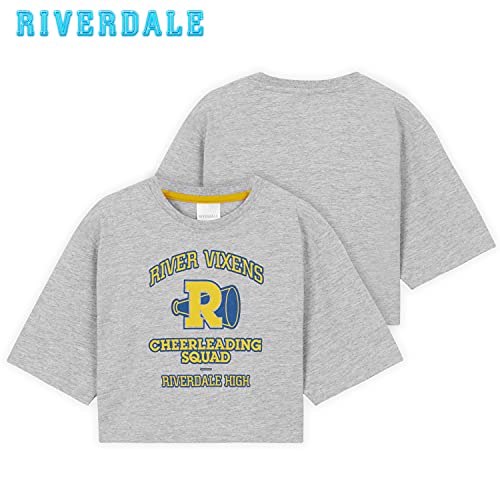 Riverdale Pijama Niña, Camiseta Corta Y Pantalón Corto Para Niña, Ropa Adolescentes Chica Con Crop Top Regalos Para Niñas 7-15 Años (11-12 Años, Gris)