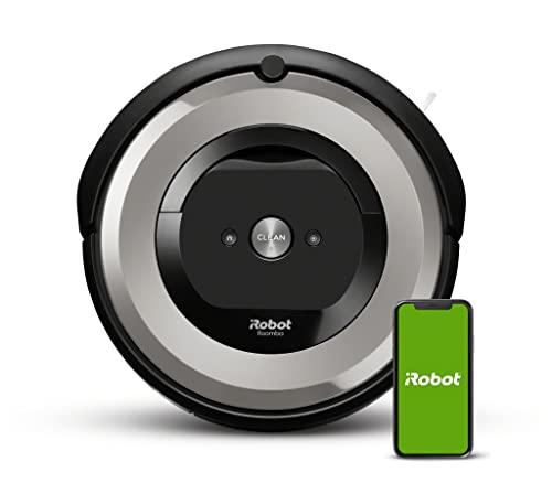 Robot aspirador con conexión Wi-Fi iRobot Roomba e5154 con dos cepillos de goma multisuperficie - Ideal para mascotas - Sugerencias personalizadas - Compatible con asistente de voz - Depósito lavable