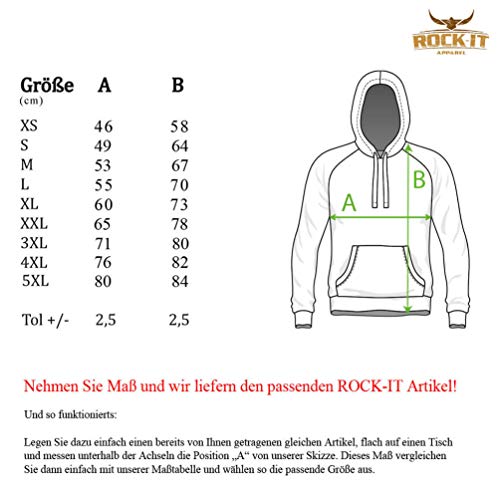 ROCK-IT Apparel® Sudadera con Capucha para Hombre Sudadera con Capucha de Camuflaje Urban Streetstyle Hoodie Tallas S-5XL RI1055 Color Gris Camuflaje L