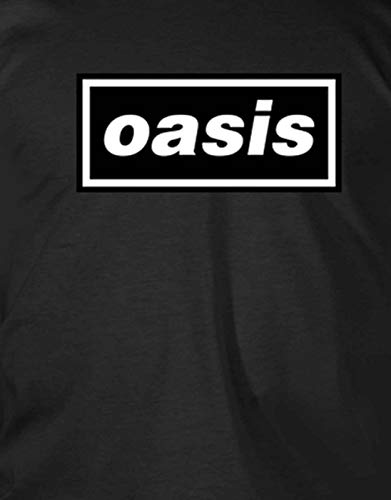 Rock Off Oasis - Camiseta unisex con logotipo de Decca, color negro Negro Negro (XL