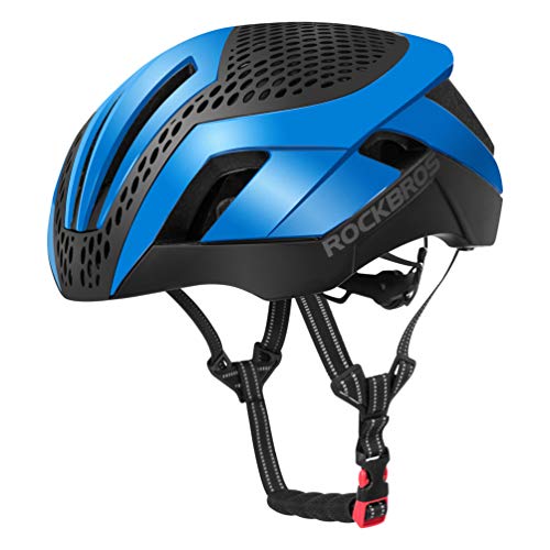 ROCKBROS Casco de Bicicleta Adulto para Ciclismo MTB 57-62 cm Ultraligero Unisex (Azul)