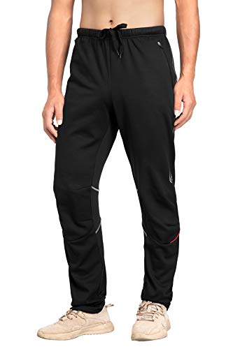 ROCKBROS NENK Ciclismo Bicicleta Pantalones Pantalones de Invierno Pantalones Pantalones Forro Polar para Hombre Pantalones Largos Wind Fijo con Elementos Reflectantes (XXL)