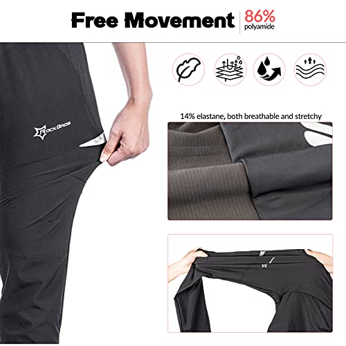 ROCKBROS Pantalones Largos de Ciclismo Secado Rápido para Bicicleta MTB Running Deporte al Aire Libre, para Hombre y Mujer