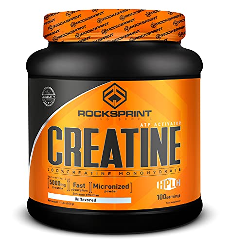 ROCKSPRINT | CREATINA MONOHIDRATO | Creatine | Más Fuerza y Resistencia | 500g sabor natural