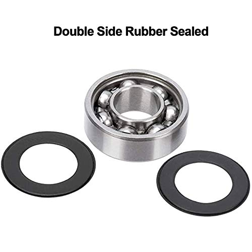 Rodamientos de Bolas 20 Piezas 608 2RS Bearing, Rodamientos Miniatura de Bolas, Mini Rodamientos Bolas Baja Velocidad, Cojinete de Bolas de Ranura Profunda Accesorios de Piezas MecáNicas 8 * 22 * 7mm