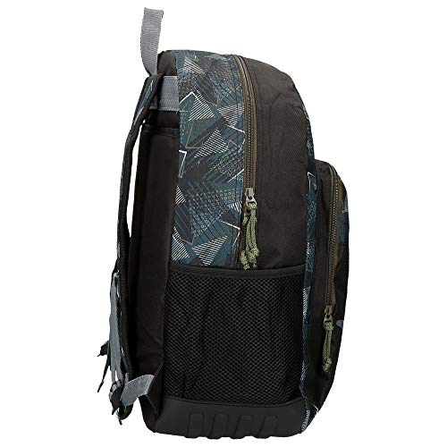 Roll Road Team Mochila Escolar Adaptable a Carro Negro 33x46x17 cms Poliéster 25.81L