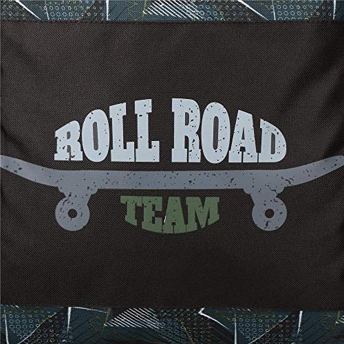 Roll Road Team Mochila Escolar Adaptable a Carro Negro 33x46x17 cms Poliéster 25.81L