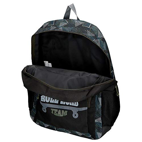 Roll Road Team Mochila Escolar Negro 33x46x17 cms Poliéster 25.81L