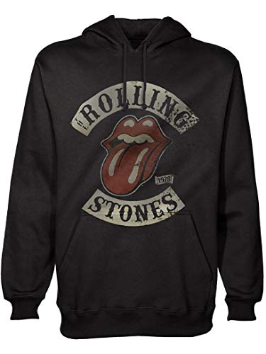 Rolling Stones Sudadera con Capucha de The, Negro, S para Hombre