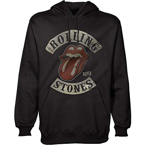 Rolling Stones Sudadera con Capucha de The, Negro, S para Hombre
