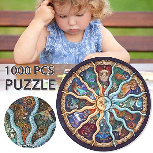 Rompecabezas Circulares,1000 Piezas Redondo Puzzle,Educativo El Alivio del Estrés Juguete Relajante Juego Divertido,Juego de Rompecabezas Circular Desafío Intelectual Juegos Niños Adultos