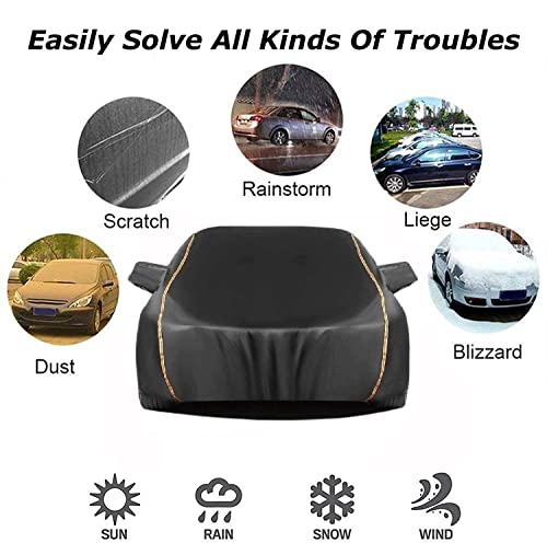 Ronglibai Funda Coche Exterior Compatible con Opel Combo/Cascada/Corsa/Adam/Karl/Speedster/Zafira Life Funda Coche Exterior Impermeable Transpirable Cubierta Para Auto Duradero Oxford(Color:D,Size:Cas