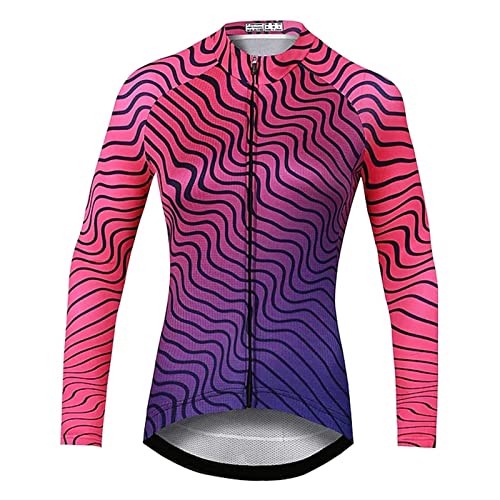 Ropa de ciclismo Ciclismo Chaqueta de ciclismo Manga larga for mujer Ropa de ciclismo con pantalones acolchados en 3D Otoño Otoño Invierno Termal Poliéster Ciclo de ciclismo Bicicleta Trajes de bicicl