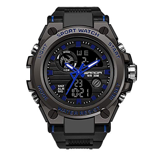 RORIOS Relojes Deportivos para Hombre Resistente al Agua Digital Militares Relojes Multifuncional Militar Reloj para Hombre