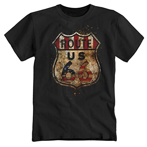 Route 66 Chopper Truck Trucker USA America Oldschool - Camiseta tipo polo, color negro, Negro , L