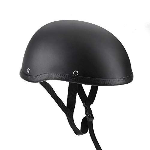 R&P Medio casco de motocicleta, casco de motocicleta vintage, casco de motocicleta de plástico ABS, medio casco unisex, para Harley Motorbike Biker Pilot