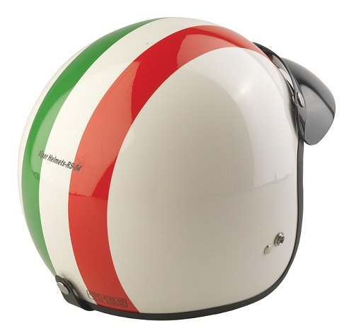 RS-04 - Casco jet para moto con la bandera de Italia L Rosso/Bianco/Verde