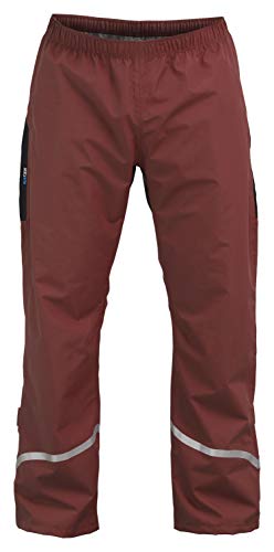 Rubberneck NXSVN Pantalones de Lluvia - Alta Visibilidad con Cinta Reflectante 3M, Transpirable, Reforzado (Rojo Talla L)