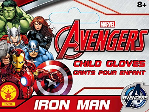 Rubies - Guantes para niño de Iron Man de"Los vengadores", producto oficial de"Marvel", talla única