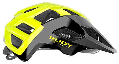 Rudy Project Crossway 2021 - Casco para bicicleta (talla S-M, 55-58 cm), color negro y amarillo