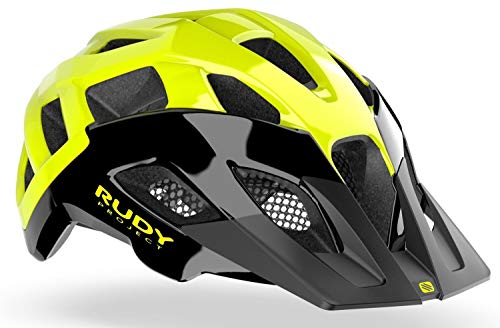 Rudy Project Crossway 2021 - Casco para bicicleta (talla S-M, 55-58 cm), color negro y amarillo