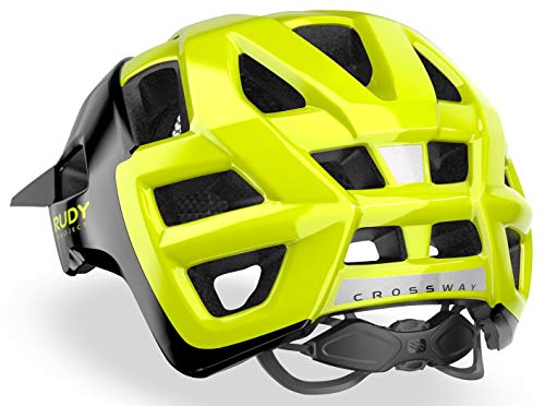 Rudy Project Crossway 2021 - Casco para bicicleta (talla S-M, 55-58 cm), color negro y amarillo