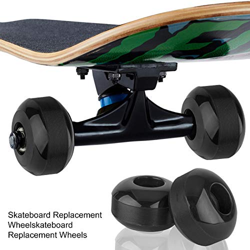 Ruedas de Skateboard 4 Piezas con 8 Rodamientos de Monopatín ABEC-9 608RS, Ruedas de Repuesto para Skateboard Pennyboard Snakeboard Waveboard Cruiser
