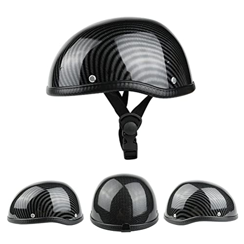 RUSTOO Casco de Motocicleta Vintage de Cara Abierta, Ligero, Retro, de Media Cara, para Bicicleta, para Scooter de Verano, Motocicleta, Bicicleta para Hombres y Mujeres