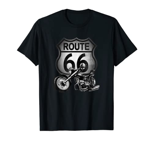 Ruta 66 Motor Bike Moto Road Trip Camiseta