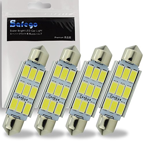 Safego 4 x 42mm LED Canbus 9SMD 5730 Luz Interior de Coche Festón Lámpara Blanco Numero de Canbus c5w luz de la placa del adorno de la boveda del bulbo de 12V Auto-Dome Bombilla