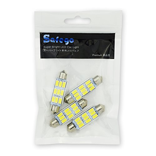 Safego 4 x 42mm LED Canbus 9SMD 5730 Luz Interior de Coche Festón Lámpara Blanco Numero de Canbus c5w luz de la placa del adorno de la boveda del bulbo de 12V Auto-Dome Bombilla