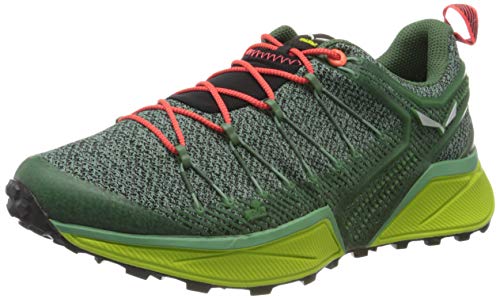 Salewa WS Dropline Zapatillas de trail running, Feld Green/Fluo Coral, 40 EU