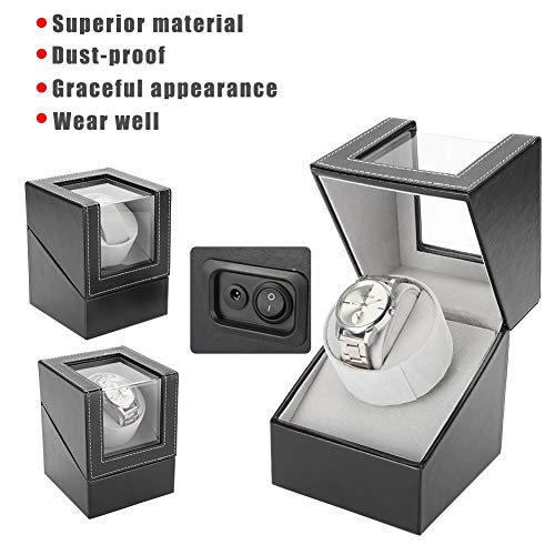 Salmue Watch Winder, Solo Mecánico Automático PU Caja Giratoria para Relojes, Automaticos Silencioso Cajas Giratorias para Relojes, Relojes Organizadora y Exhibición