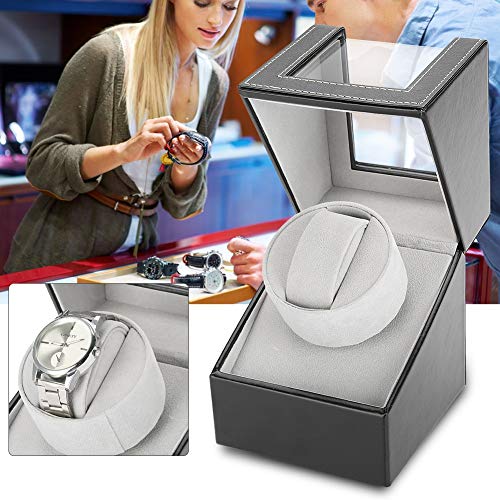 Salmue Watch Winder, Solo Mecánico Automático PU Caja Giratoria para Relojes, Automaticos Silencioso Cajas Giratorias para Relojes, Relojes Organizadora y Exhibición