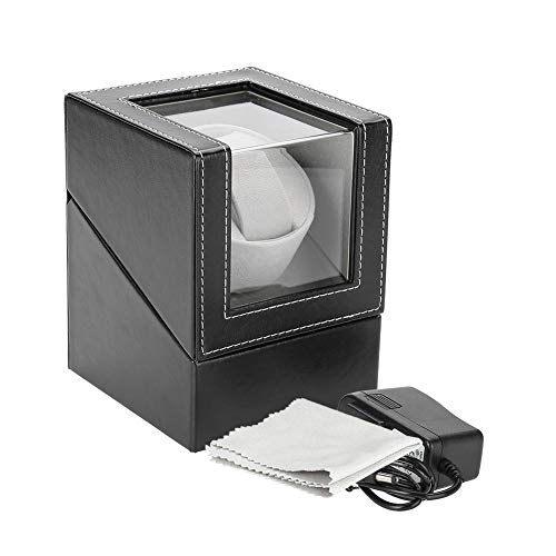 Salmue Watch Winder, Solo Mecánico Automático PU Caja Giratoria para Relojes, Automaticos Silencioso Cajas Giratorias para Relojes, Relojes Organizadora y Exhibición