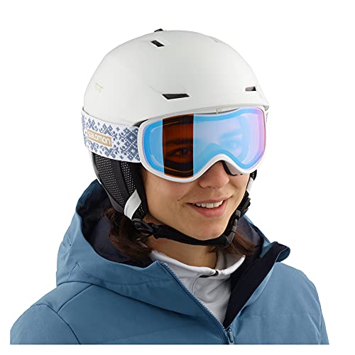 Salomon ICON LT Casco de esquí y snowboard para mujer, Ajuste regulable, Blanco (White), M (56-59 cm)