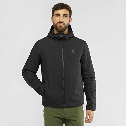 Salomon Outrack Hoodie Insulated Sudadera con Capucha para Hombre, Negro (Black), S